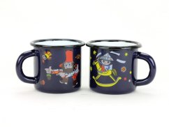 Smaltovaný hrneček - tmavě modrý - Rumcajs