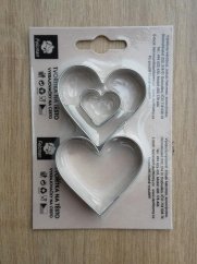 Sada 2 ks srdcí se středem (5 cm)