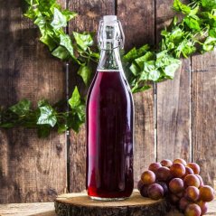 Kinekus Láhev skleněná 1L s patentním uzávěrem, kulatá WW KIN3239448