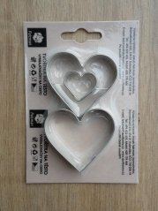 Sada 2 ks srdcí se středem (5 cm)