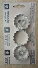 Sada 3 ks vroubkovaných koleček (průměr 3,8 cm)