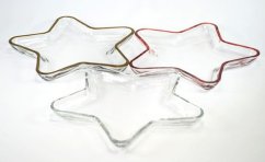 podnos 25x25x2,5cm HVĚZDA, sklo